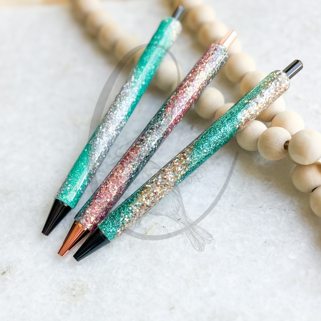 Custom Ball Point Glitter Pens