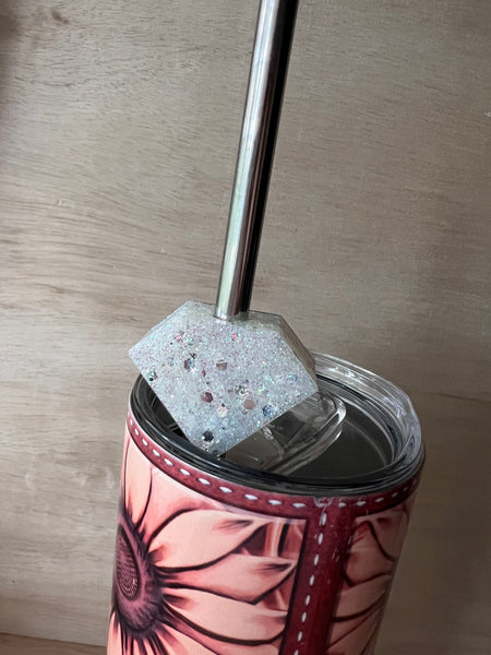 Glitter straw toppers