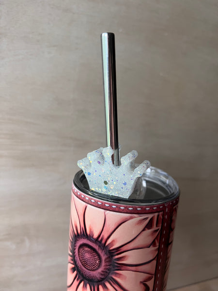 Glitter straw toppers