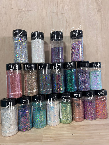 Glitter straw toppers